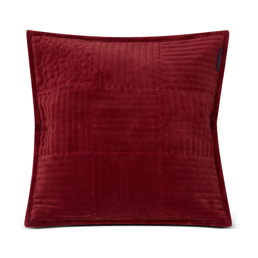 Quilted Velvet Star Kissenbezug 50 x 50 cm, Red Lexington