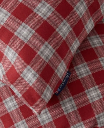 Red Checked Cotton Flannel Bettwäsche - 2 x 50 x 60cm, 220 x 220cm - Lexington