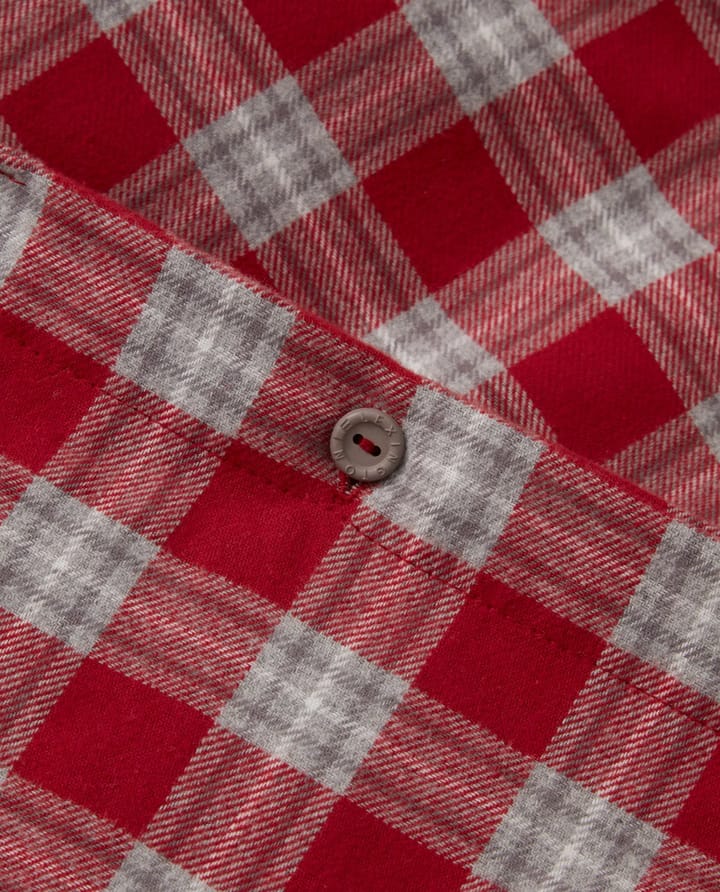 Red Checked Cotton Flannel Bettwäsche, 2 x 50 x 60cm, 220 x 220cm Lexington