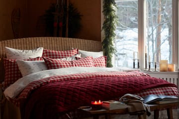 Red Checked Cotton Flannel Bettwäsche - 2 x 50 x 60cm, 220 x 220cm - Lexington