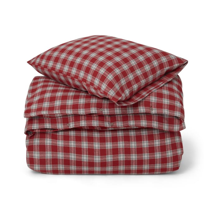 Red Checked Cotton Flannel Bettwäsche - 50 x 60cm, 150 x 210cm - Lexington