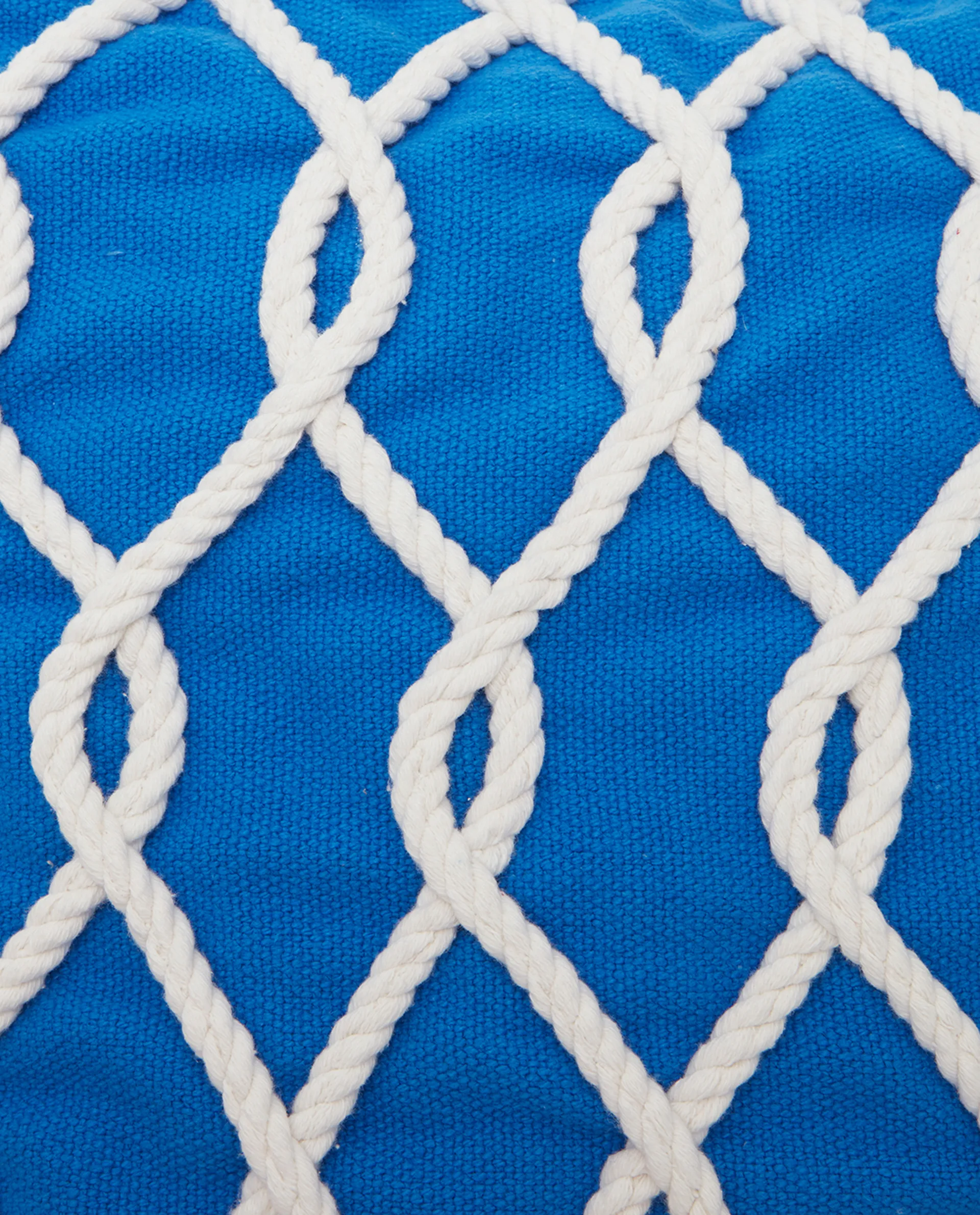 Rope Deco Canvas Kissenbezug 50x50cm, Blau-weiß Lexington