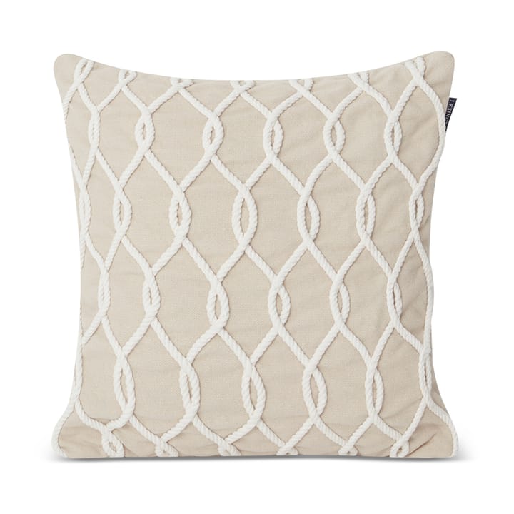 Rope Deco Canvas Kissenbezug 50x50cm - Hellbeige-weiß - Lexington