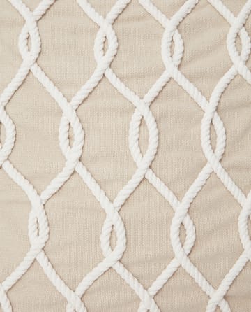 Rope Deco Canvas Kissenbezug 50x50cm - Hellbeige-weiß - Lexington