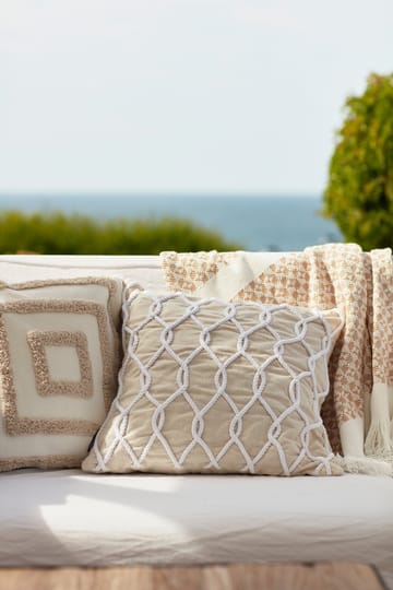 Rope Deco Canvas Kissenbezug 50x50cm - Hellbeige-weiß - Lexington