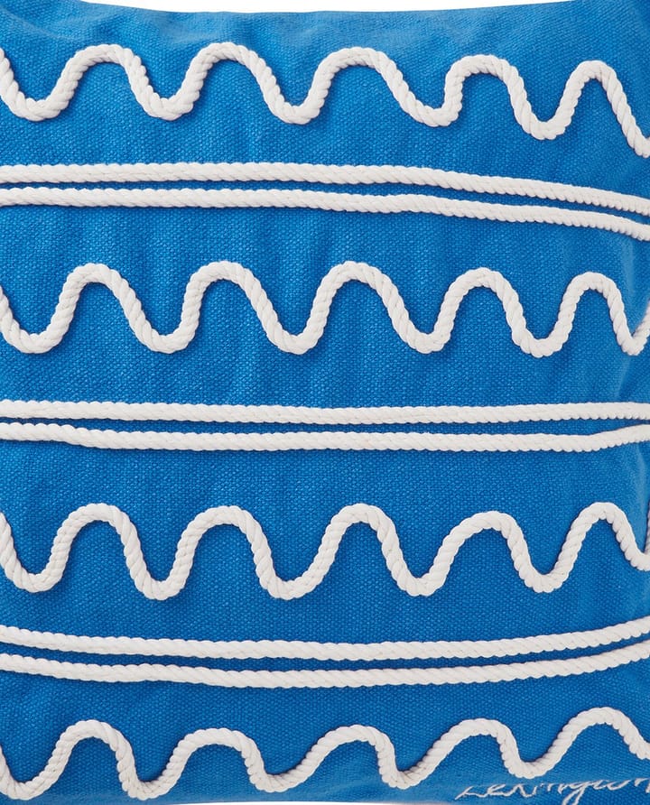 Rope Wave Cotton Canvas Kissenbezug 50x50 cm - Blue - Lexington