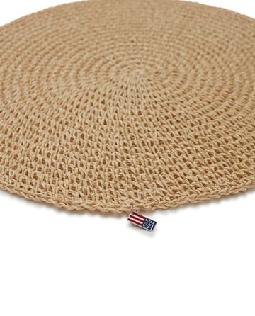 Round Recycled Paper Straw Tischset Ø 38 - Beige - Lexington