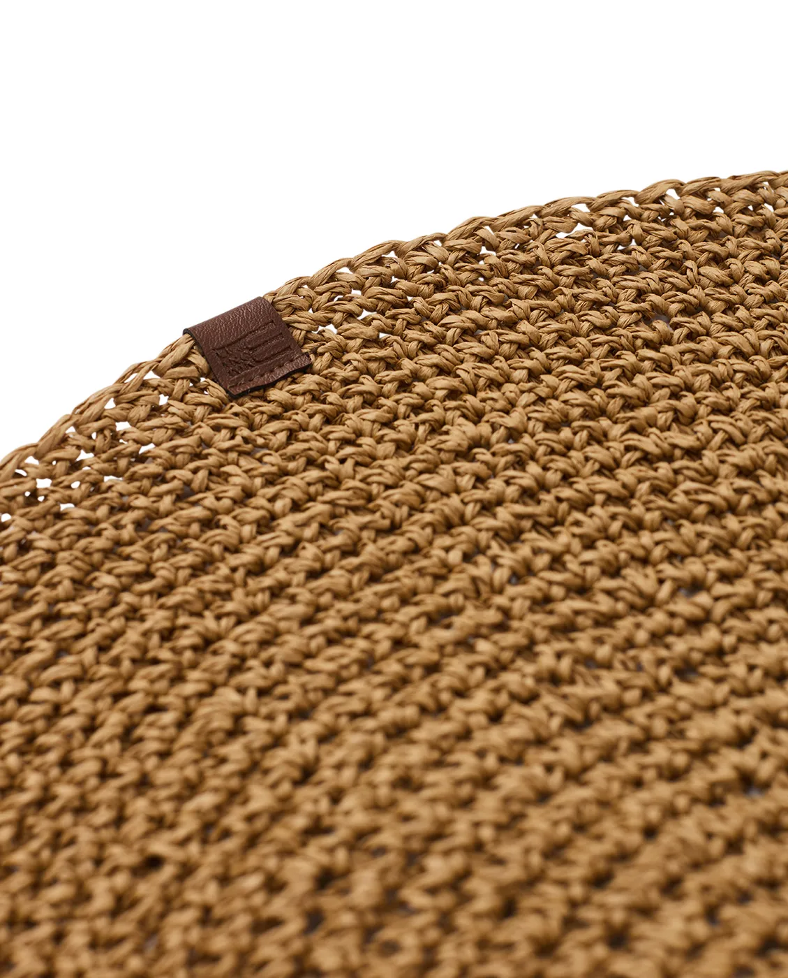 Round Recycled Paper Straw Tischset Ø 38, Natural Lexington