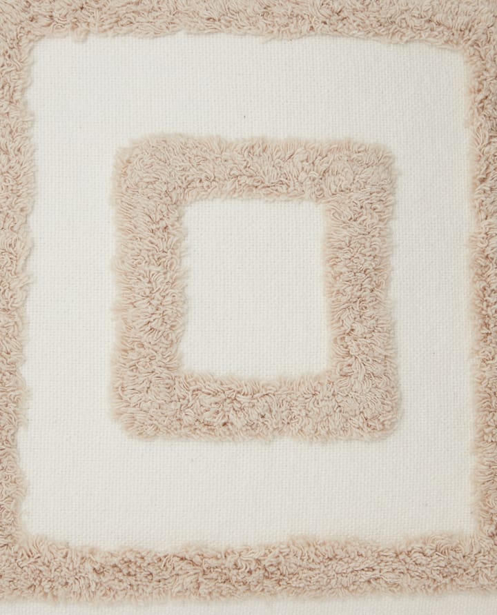 Rug Graphic Canvas Kissenbezug 50x50cm, Weiß-hellbeige Lexington
