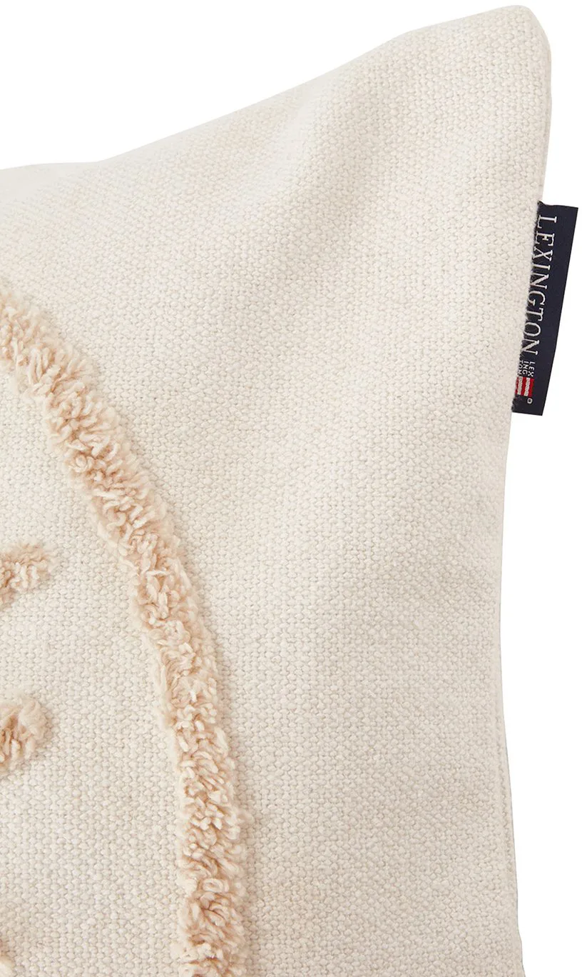 Rug Shell Cotton Canvas Kissenbezug 50x50 cm, White Lexington