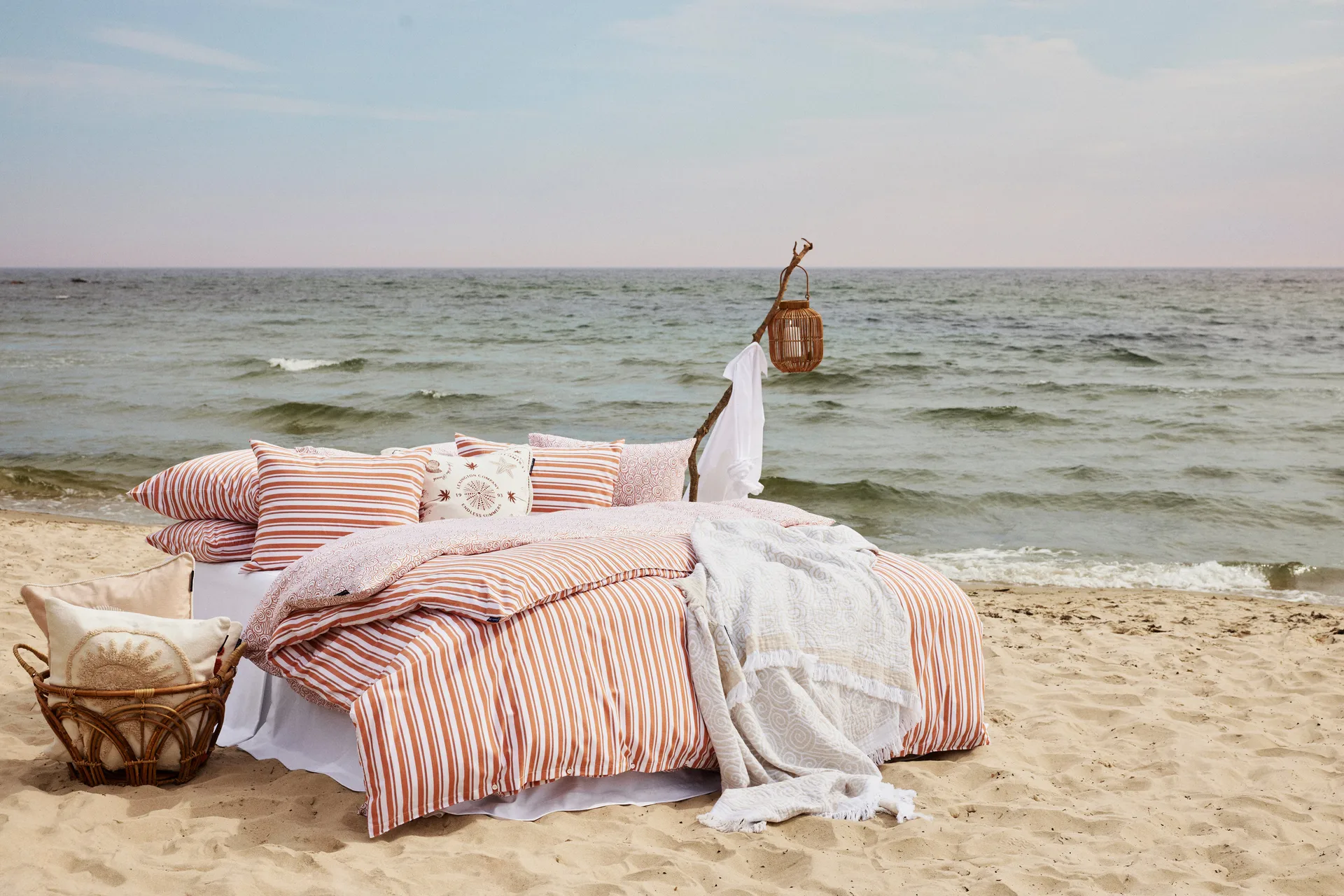 Rug Shell Cotton Canvas Kissenbezug 50x50 cm, White Lexington