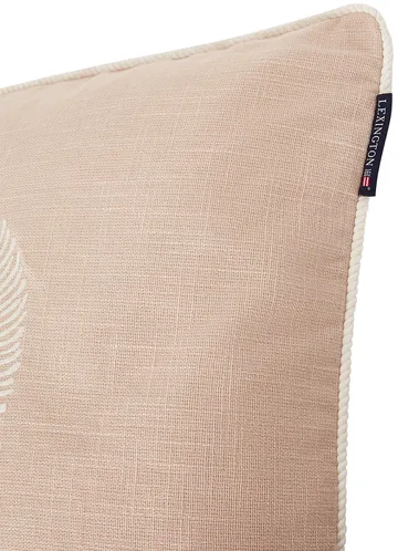 Sea Embroidered Recycled Cotton Kissenbezug 50x50cm - Light Beige - Lexington