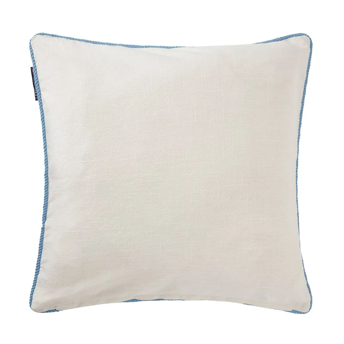 Sea Embroidered Recycled Cotton Kissenbezug 50x50cm, White-blue Lexington