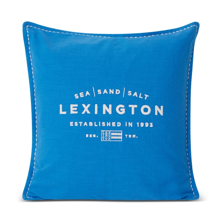 Sea Sand Salt Logo Embroidered Kissenbezug 50 x 50cm - Blau-weiß - Lexington