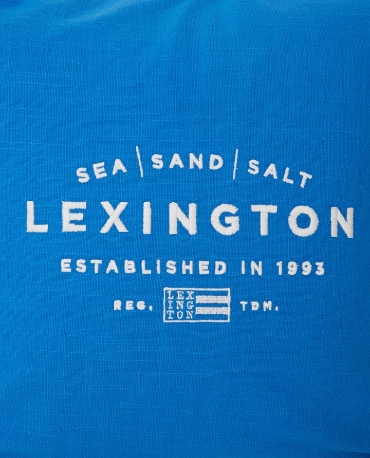 Sea Sand Salt Logo Embroidered Kissenbezug 50 x 50cm, Blau-weiß Lexington
