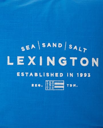 Sea Sand Salt Logo Embroidered Kissenbezug 50 x 50cm - Blau-weiß - Lexington