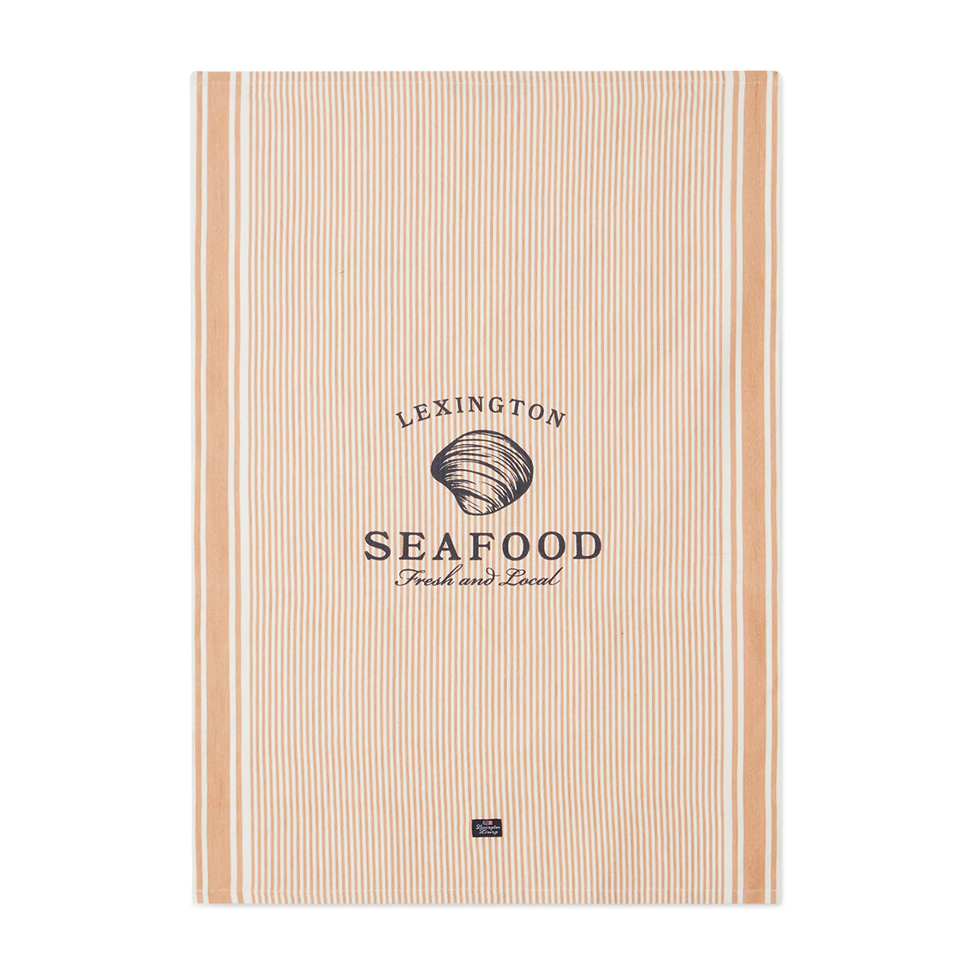 Seafood Striped & Printed Geschirrtuch 50 x 70cm, Beige-weiß Lexington