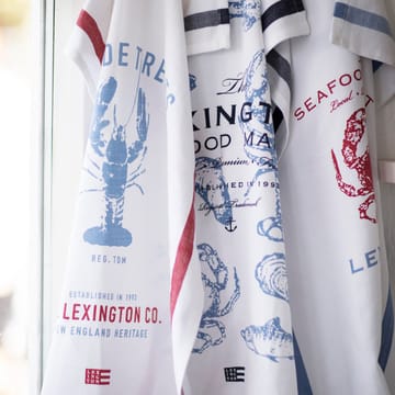 Seafood Twill Geschirrtuch 50 x 70cm - White-blue - Lexington