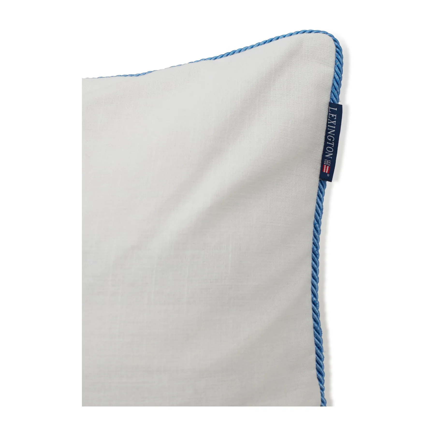 Seashell Cotton Canvas Kissenbezug 50 x 50cm, White-blue Lexington