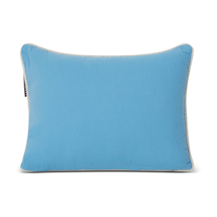 Seaside Small Organic Cotton Twill Kissen 30 x 40cm - Blau-hellbeige - Lexington