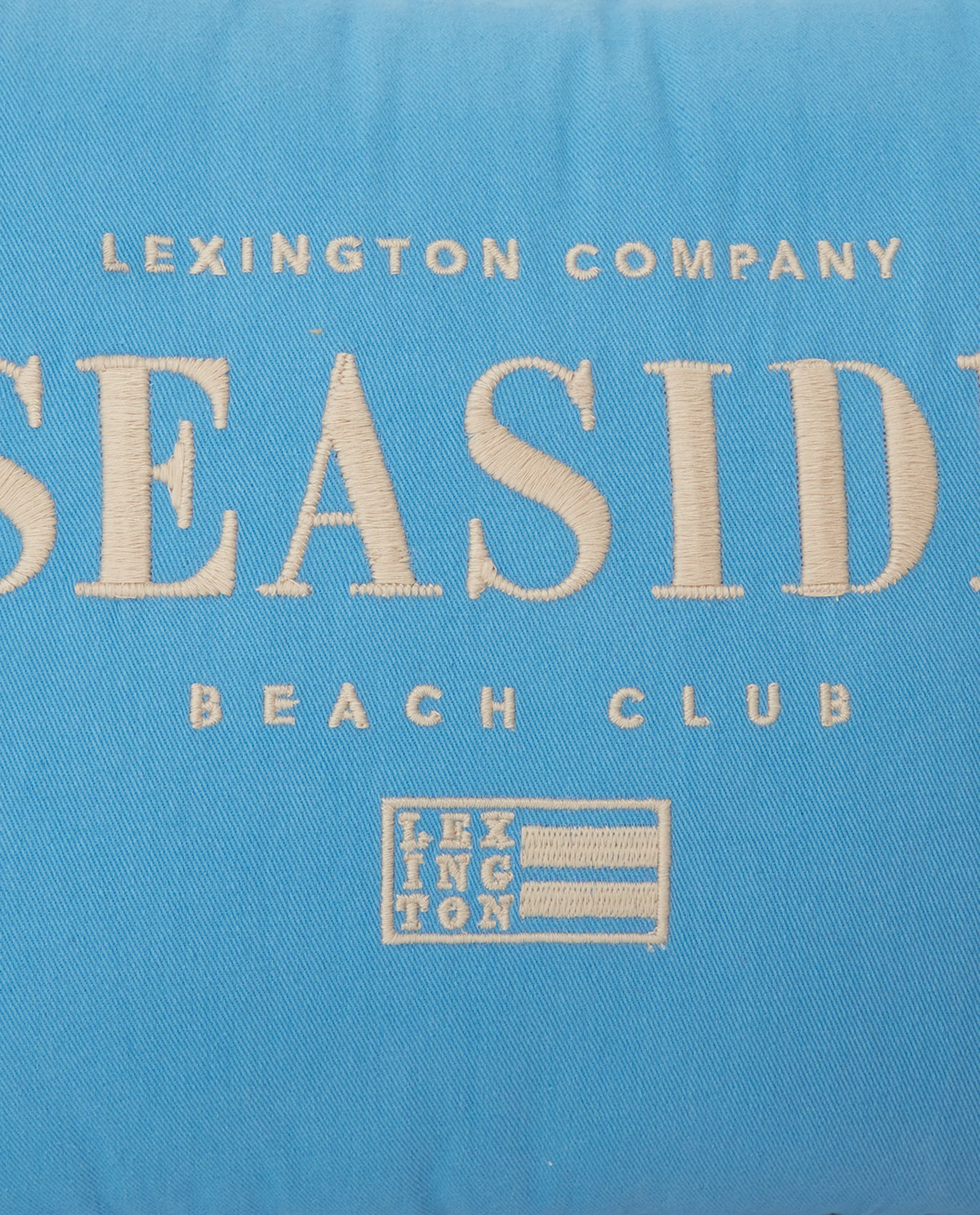 Seaside Small Organic Cotton Twill Kissen 30 x 40cm, Blau-hellbeige Lexington