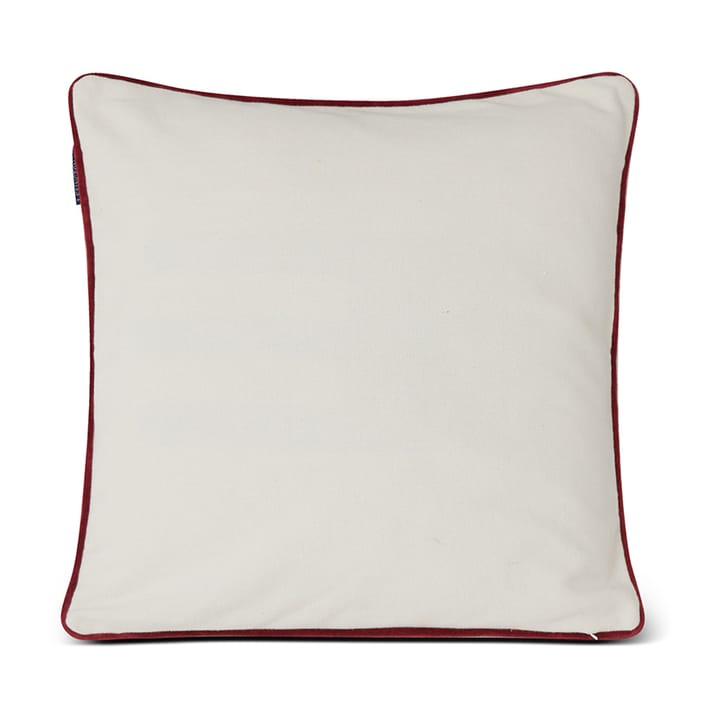 Seasons Greetings Cotton Kissenbezug 50 x 50 cm, Off white-red Lexington
