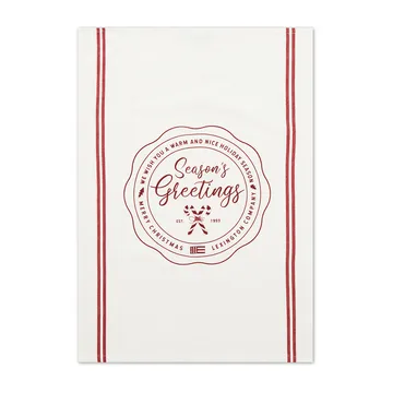 Seasons Greetings Printed Geschirrtuch 50 x 70 cm - White-red - Lexington