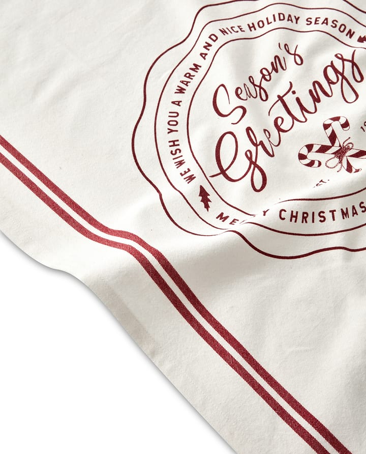 Seasons Greetings Printed Geschirrtuch 50 x 70 cm, White-red Lexington
