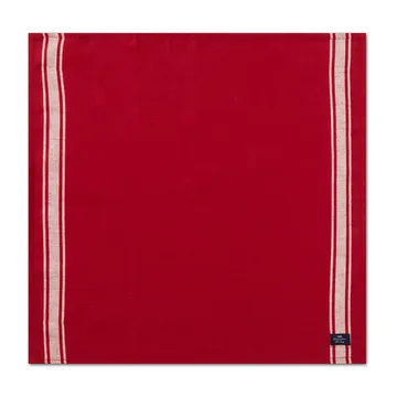 Side Striped Cotton Linen Serviette 50 x 50 cm - Red-white - Lexington