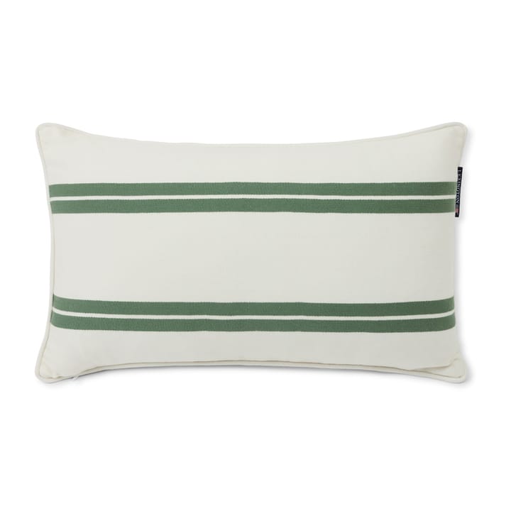 Side Striped Kissen small 30 x 50cm, White-green Lexington