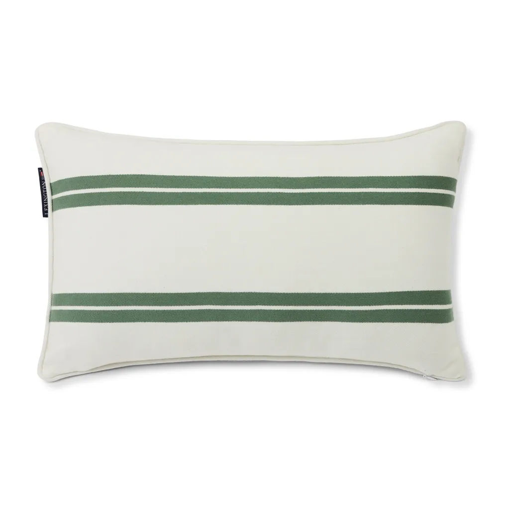 Side Striped Kissen small 30 x 50cm, White-green Lexington