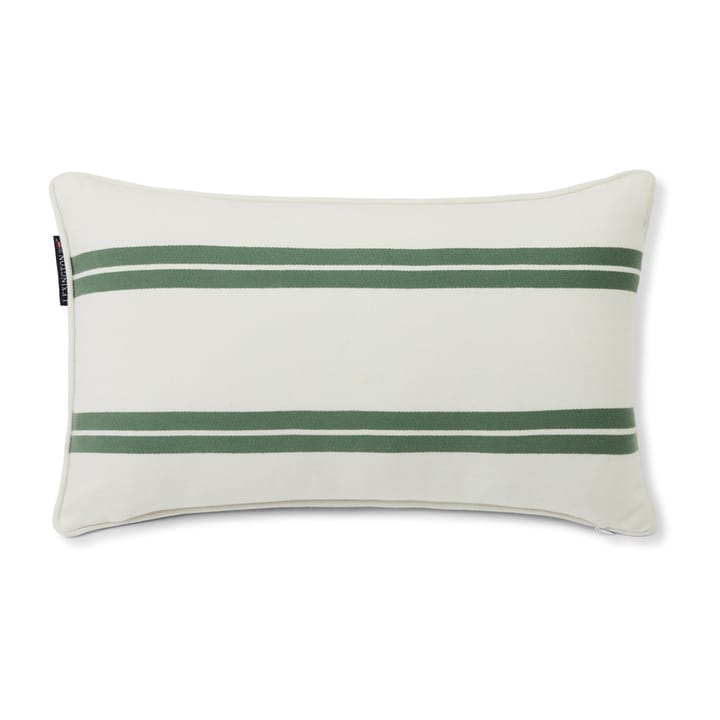 Side Striped Kissen small 30 x 50cm, White-green Lexington