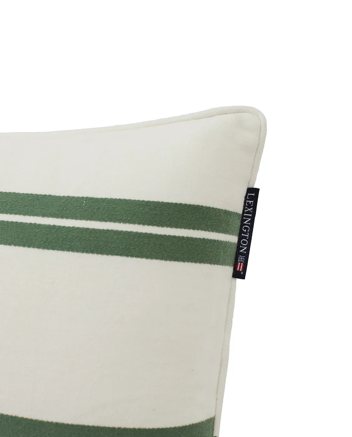 Side Striped Kissen small 30 x 50cm, White-green Lexington