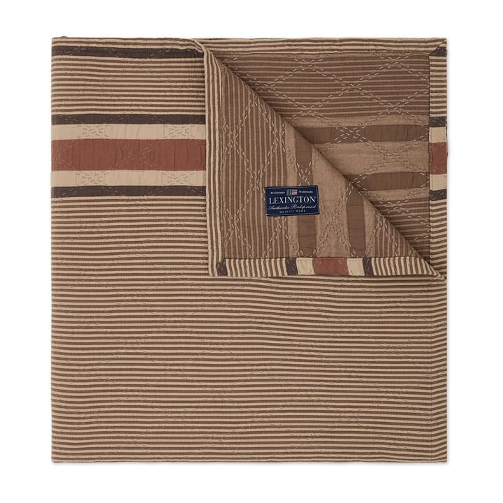 Side Striped Soft Quilted Bettüberwurf 160 x 240cm - Beige - Lexington