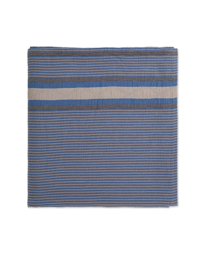 Side Striped Soft Quilted Bettüberwurf 160 x 240cm - Blue - Lexington