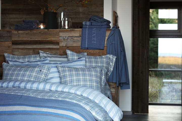 Side Striped Soft Quilted Bettüberwurf 160 x 240cm, Blue Lexington