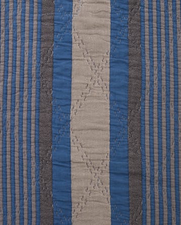 Side Striped Soft Quilted Bettüberwurf 240 x 260cm - Blue - Lexington