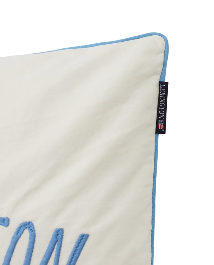Since 1993 Organic Cotton Kissenbezug 50 x 50cm, White-blue Lexington