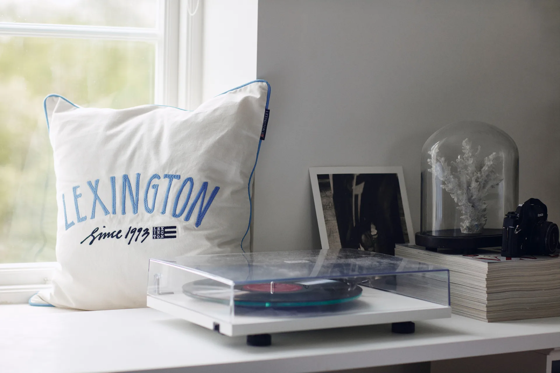 Since 1993 Organic Cotton Kissenbezug 50 x 50cm, White-blue Lexington