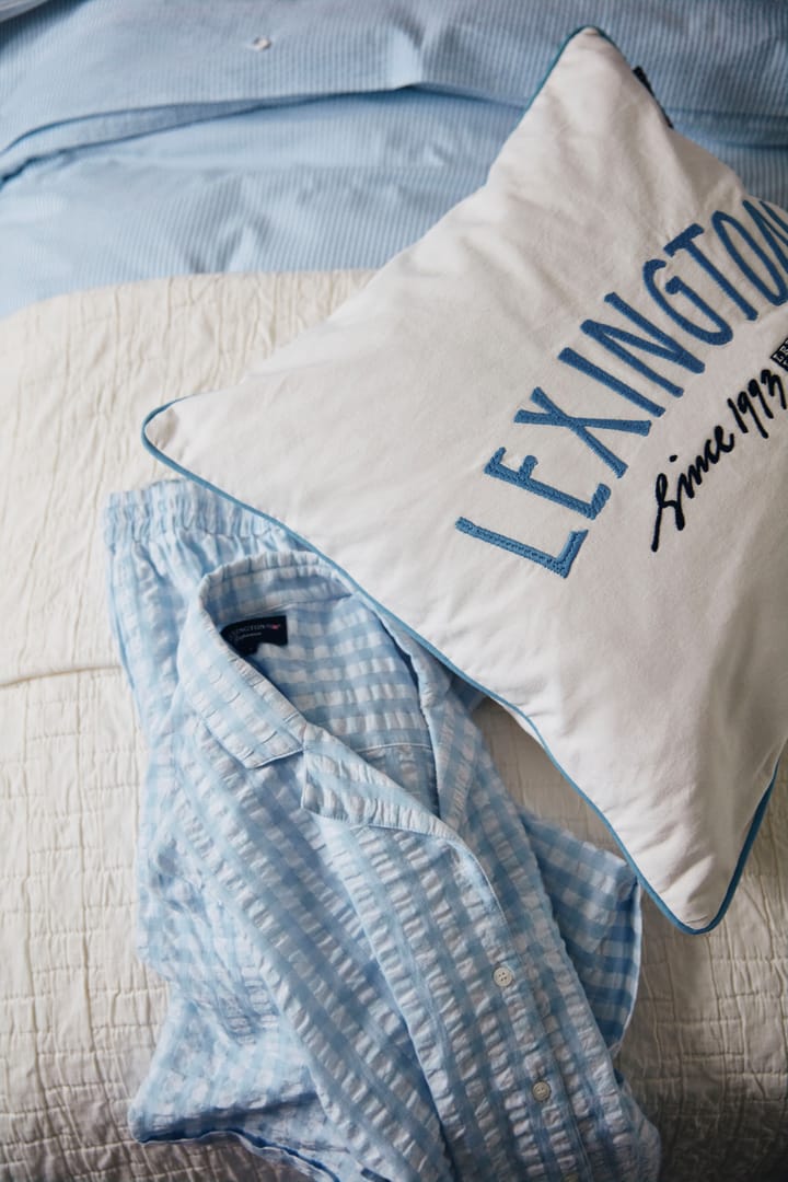 Since 1993 Organic Cotton Kissenbezug 50 x 50cm, White-blue Lexington