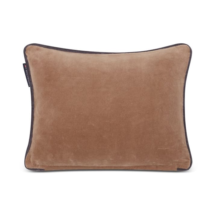 Ski Lodge Organic Cotton Velvet Kissen 30 x 40cm, Beige-dark gray Lexington