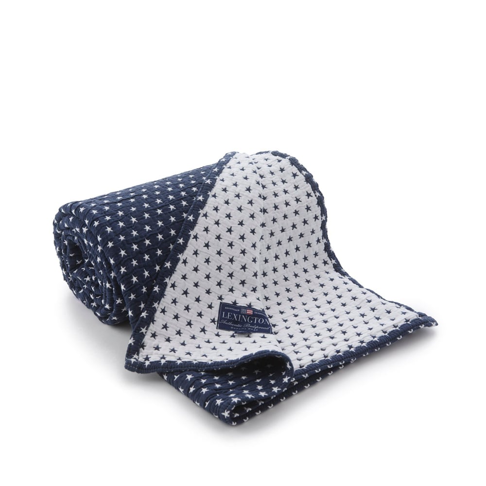 Lexington Star Bettüberwurf Navy, 260 x 240 | Skandinavisches Design | Tagesdecken | Blau
