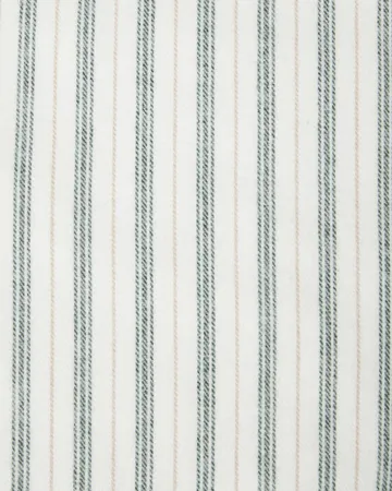 Stripe Baumwollflanell Kissenbezug - Weiß-Grün-Beige, 50x90 cm - Lexington