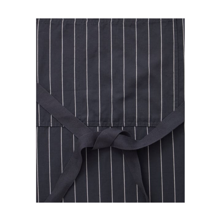 Striped Cotton Linen Schürze, Dark gray-white Lexington