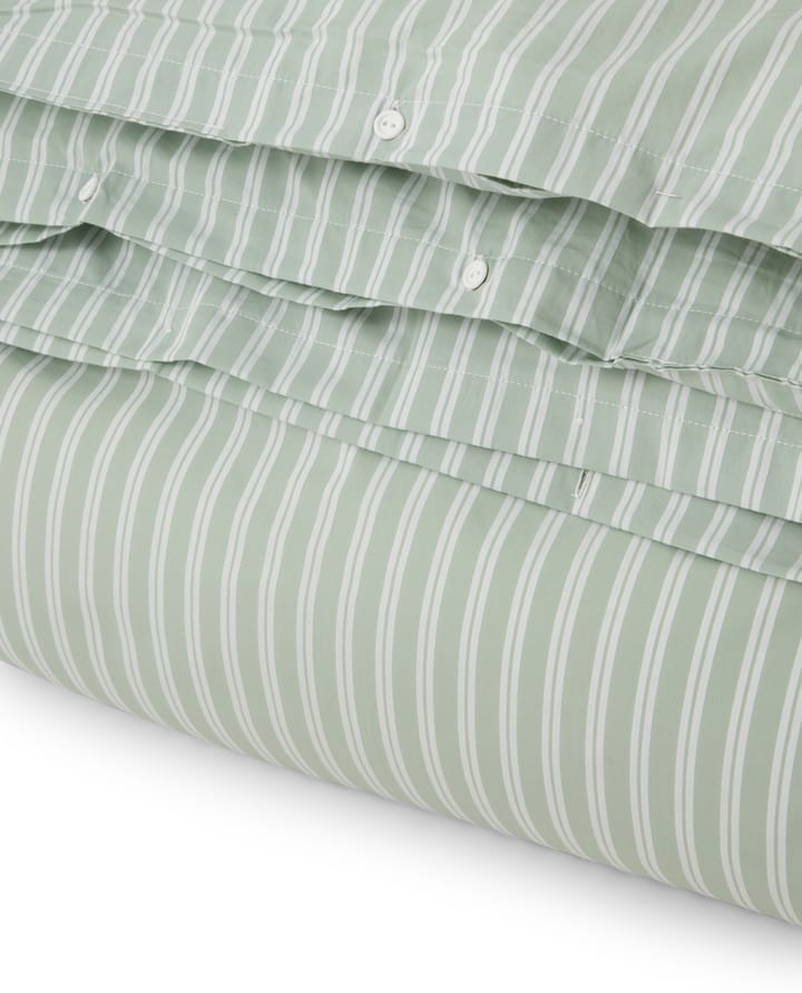 Striped Cotton Poplin Deckenbezug 150 x 210cm - Grün - Lexington