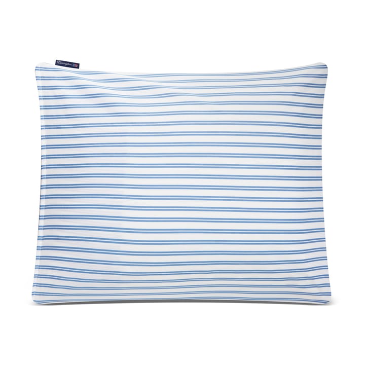 Striped Cotton Poplin Kissenbezug 50 x 60cm - Blau - Lexington