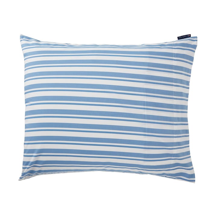 Striped Cotton Poplin Kissenbezug 50 x 60cm - White-Blue - Lexington