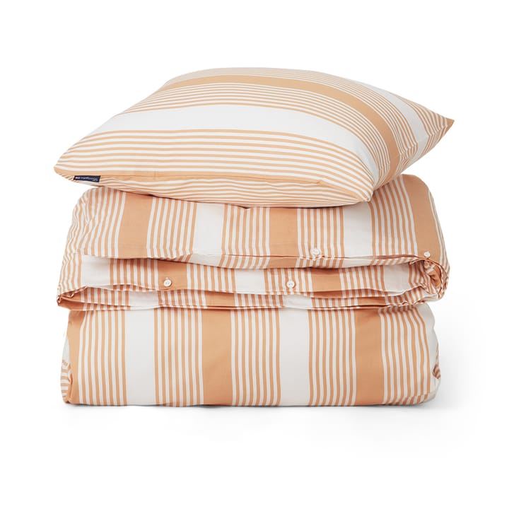 Striped Cotton Sateen Bettwäsche 150 x 210cm - Beige-weiß - Lexington