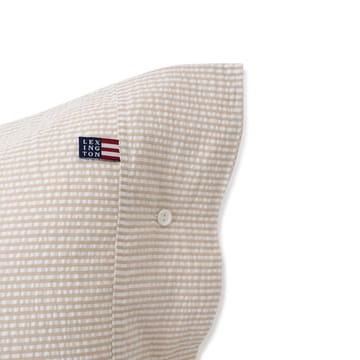 Striped Cotton Seersucker Kissenbezug 65 x 65cm - Beige-weiß - Lexington