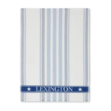 Striped Cotton Terry Geschirrtuch 50 x 70cm - White-blue - Lexington